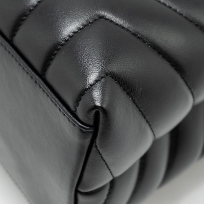 Saint Laurent Medium LouLou Shoulder Bag Calfskin Black SHW