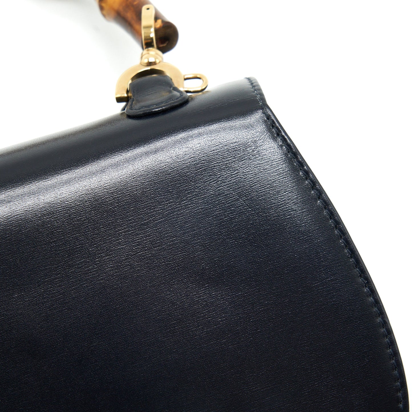 Gucci Vintage Bamboo Small Top Handle Bag Black
