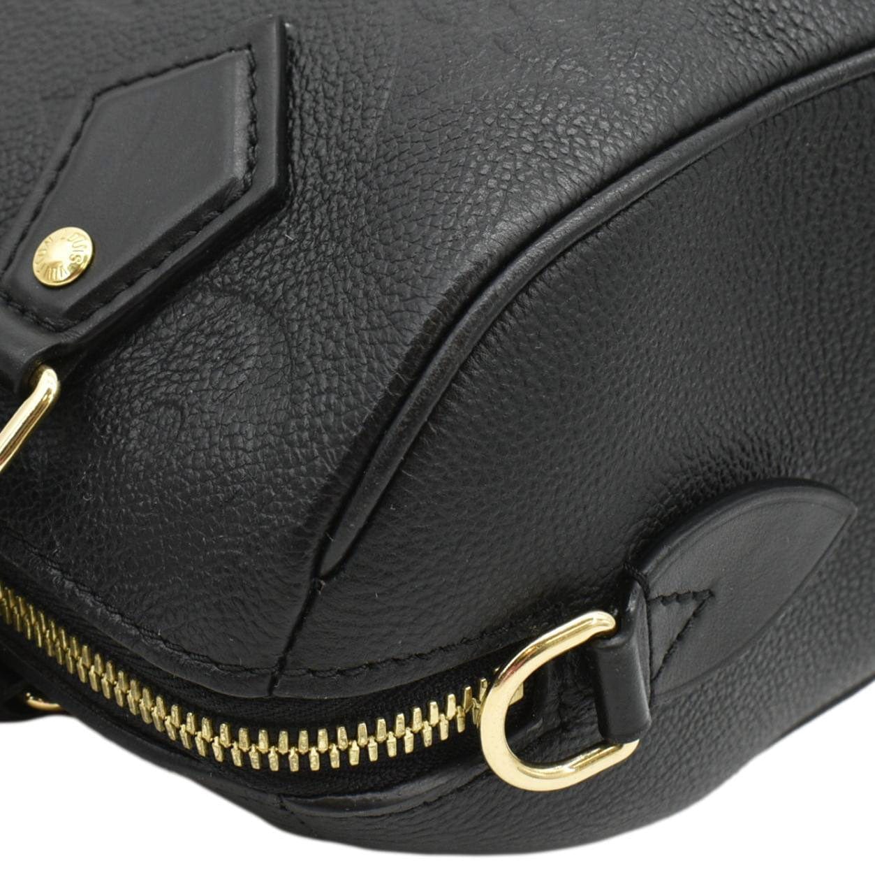 LOUIS VUITTON Speedy 20 Bandouliere Empreinte Leather Shoulder Bag Black