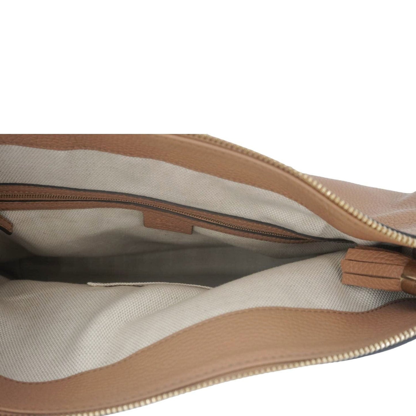 GUCCI Soho Medium Leather Tote Bag Brown 536194