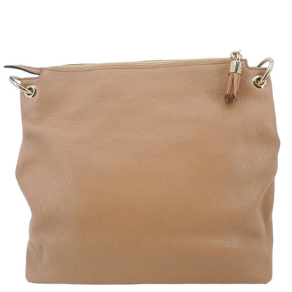 GUCCI Soho Medium Leather Tote Bag Brown 536194