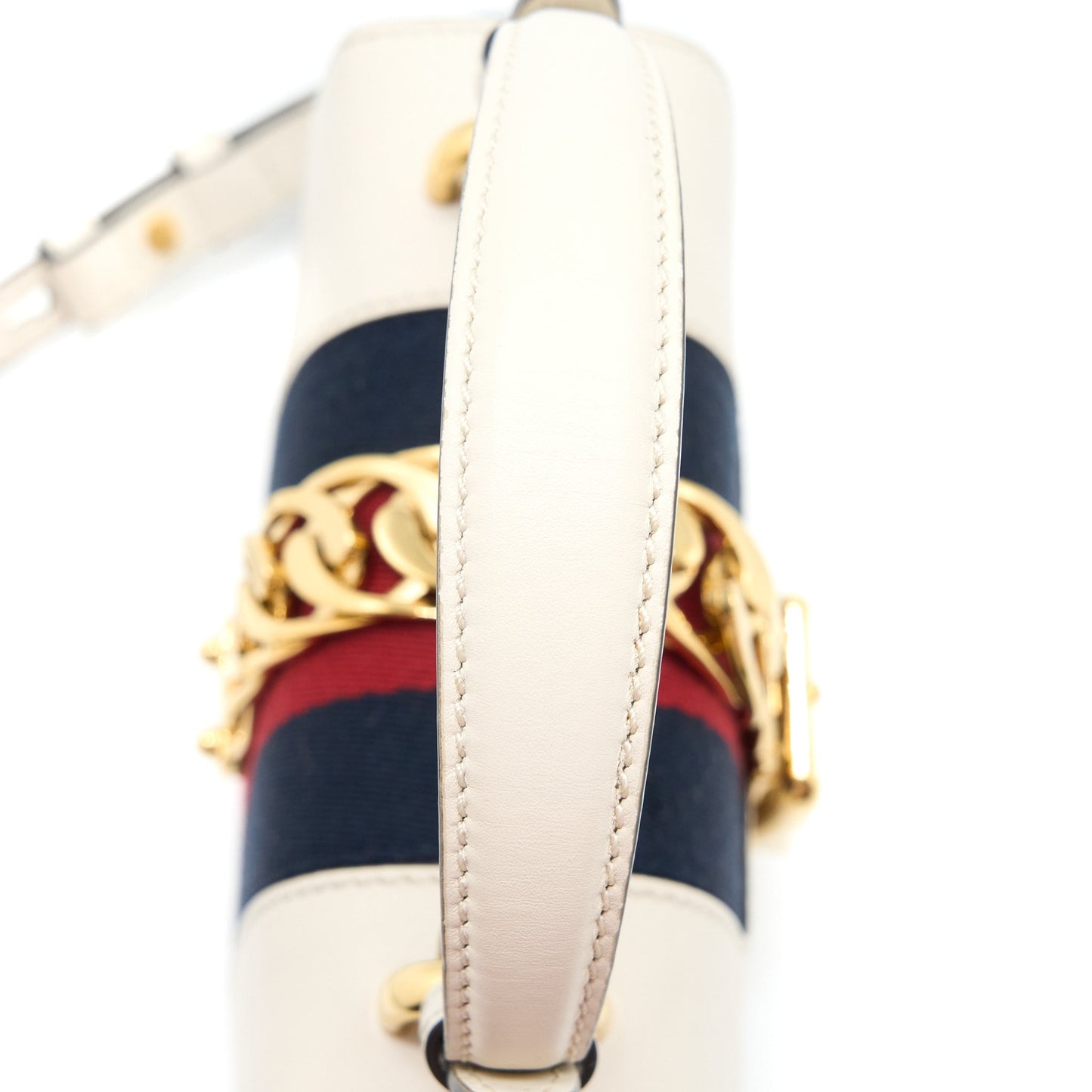 Gucci Mini Top Handle Sylvie Bag Calfskin White