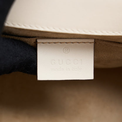 Gucci Mini Top Handle Sylvie Bag Calfskin White
