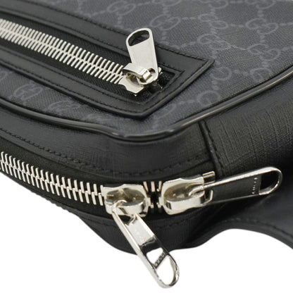 GUCCI GG Supreme Canvas Zip Belt Bag Black 474293
