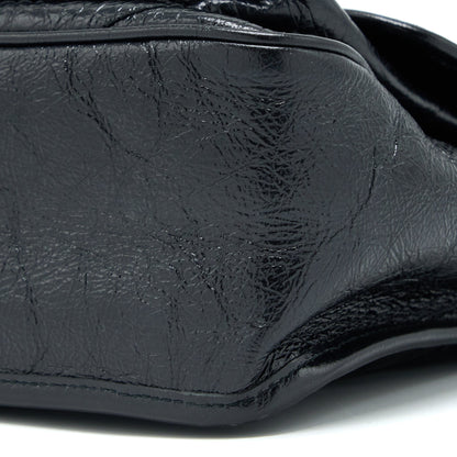 Saint Laurent Niki Aged Calfskin Black With Black And Ruthenium Hardware