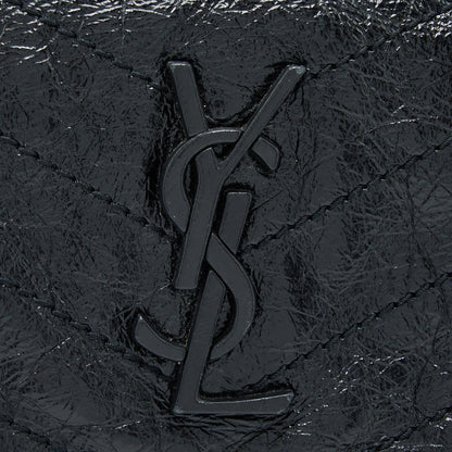 Saint Laurent Niki Aged Calfskin Black With Black And Ruthenium Hardware