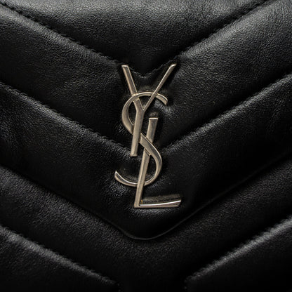 Saint Laurent LouLou Toy Strap Bag Calfskin Black SHW