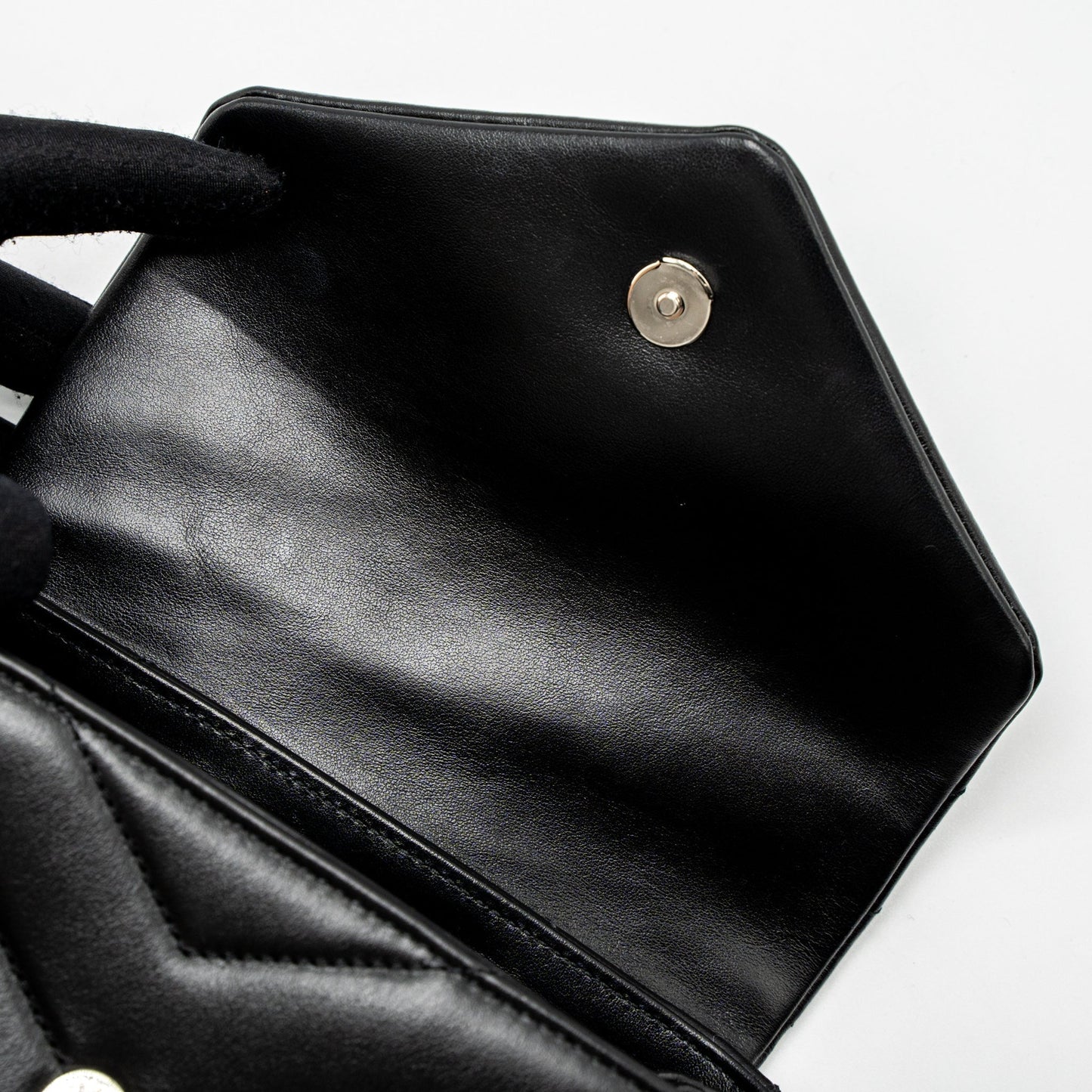 Saint Laurent LouLou Toy Strap Bag Calfskin Black SHW