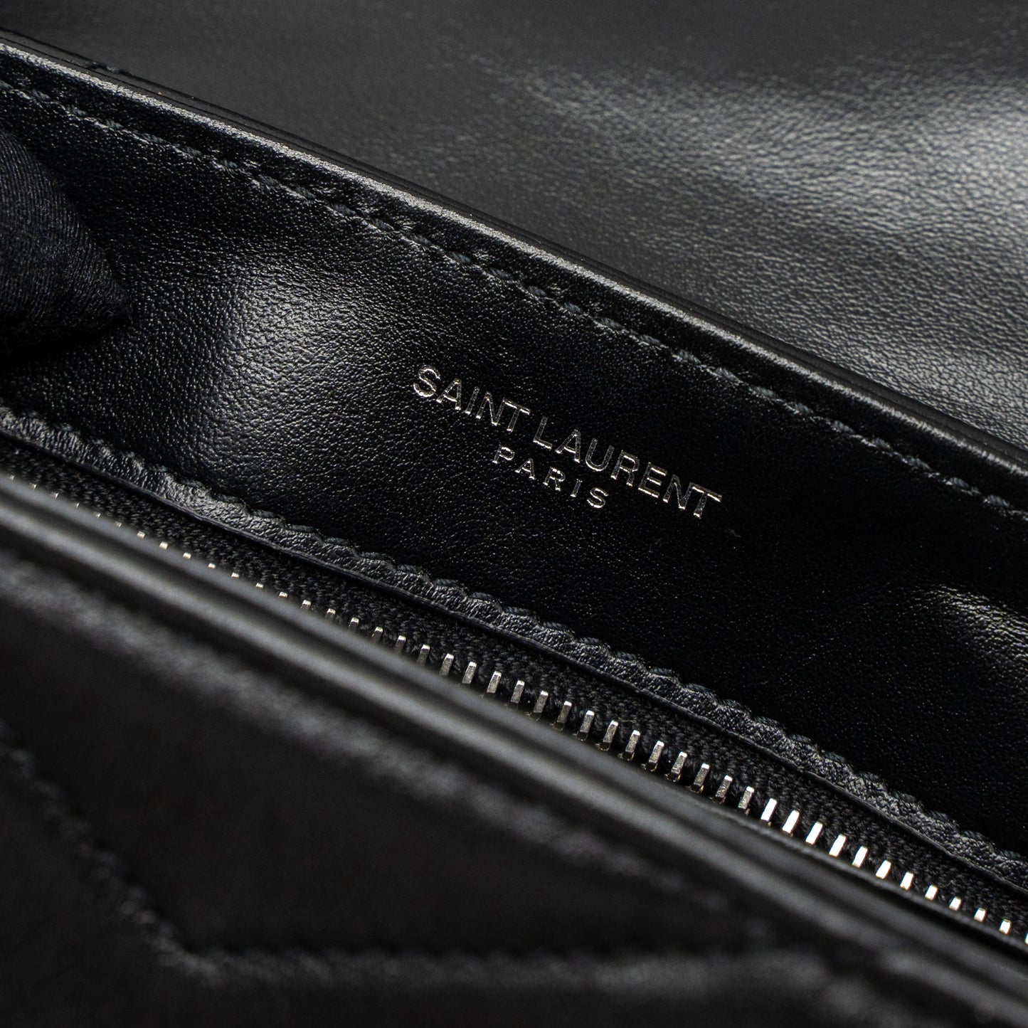 Saint Laurent LouLou Toy Strap Bag Calfskin Black SHW