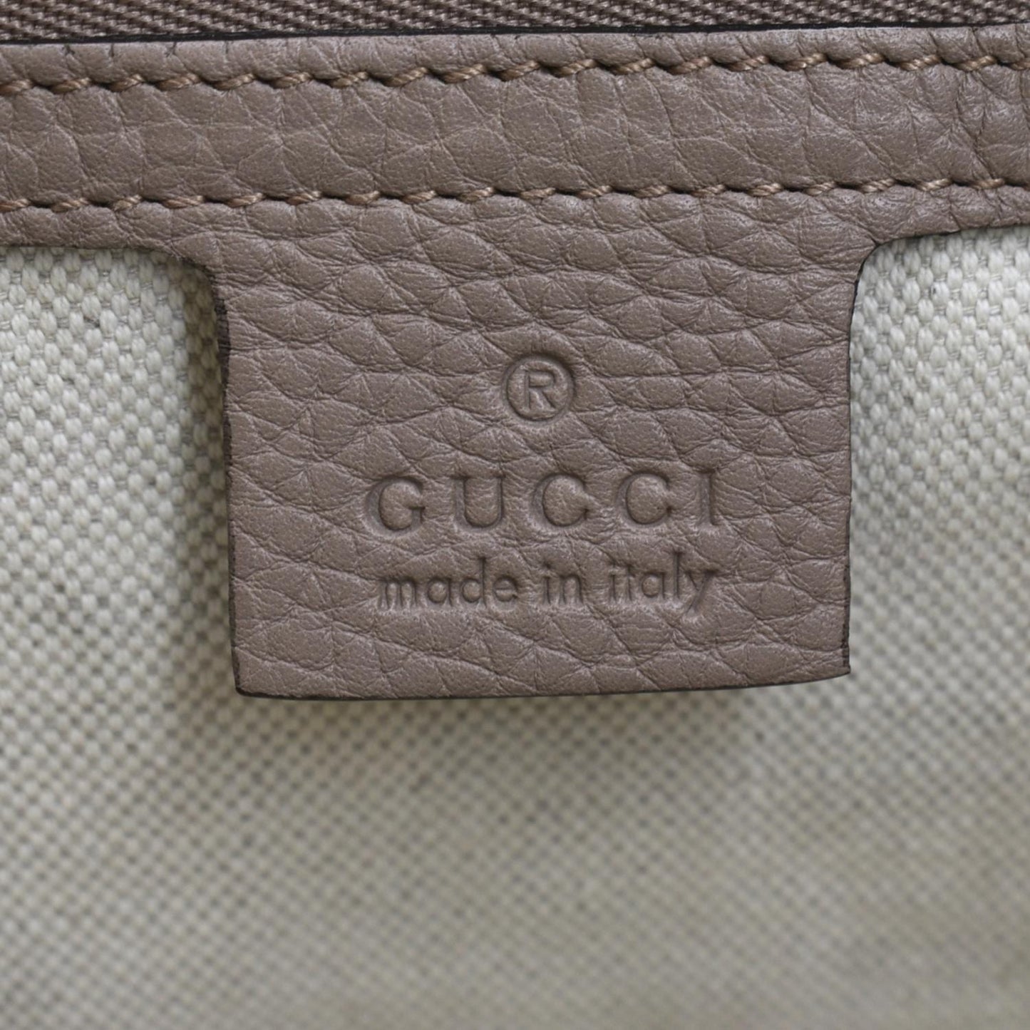 GUCCI GG Marmont Leather Top Handle Shoulder Bag Beige 421890