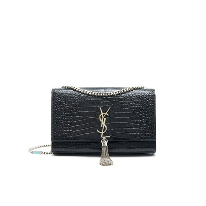 SAINT LAURENT /YSL KATE MEDIUM CHAIN BAG WITH TASSEL BLACK SHW