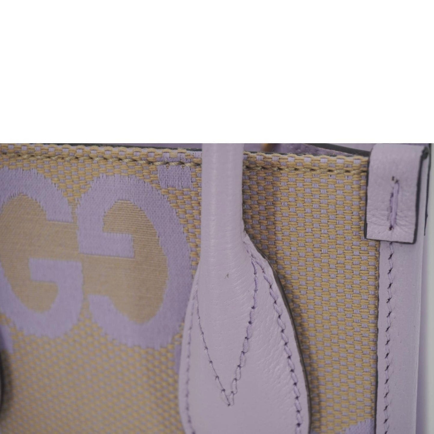 GUCCI Jumbo GG Canvas Mini Tote Bag Purple  671623