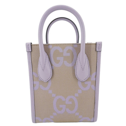 GUCCI Jumbo GG Canvas Mini Tote Bag Purple  671623