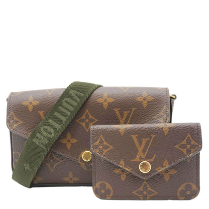 LOUIS VUITTON Felicie Strap & Go Monogram Canvas Crossbody Bag Brown