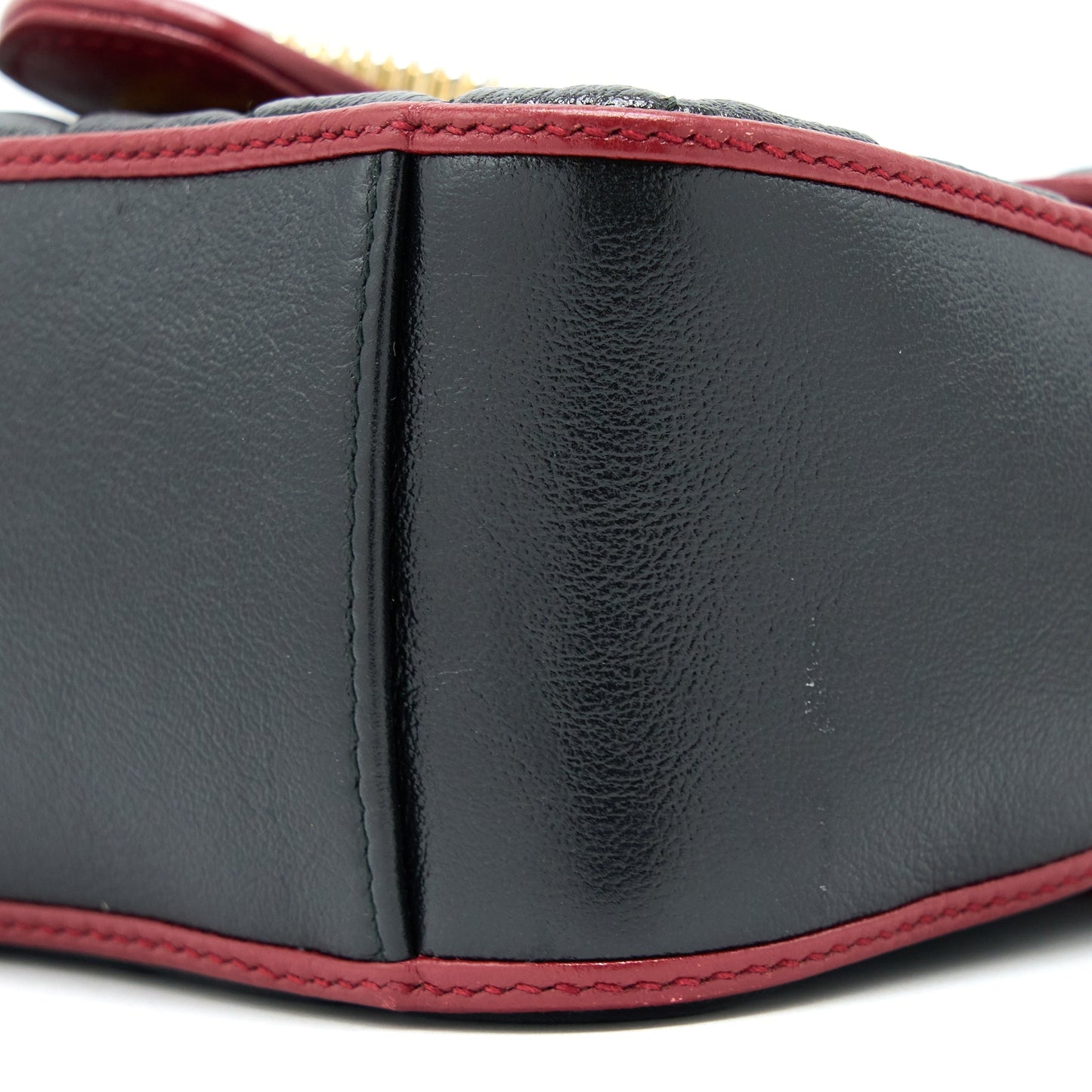 Gucci GG Marmont Mini Top Handle Bag Calfskin Black/Red