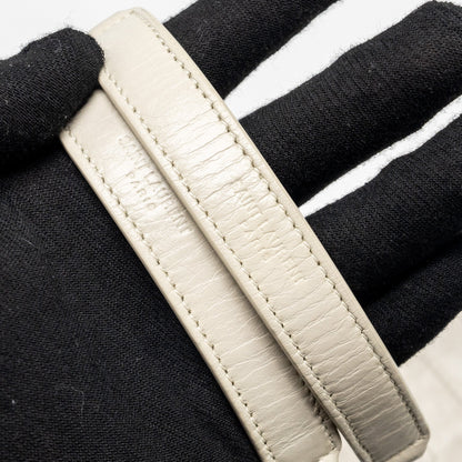 Saint Laurent/YSL Niki Baby Flap Bag Calfskin White SHW