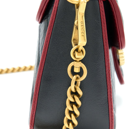 Gucci GG Marmont Mini Top Handle Bag Calfskin Black/Red