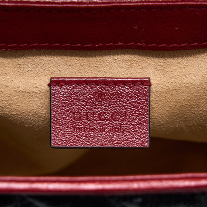 Gucci GG Marmont Mini Top Handle Bag Calfskin Black/Red