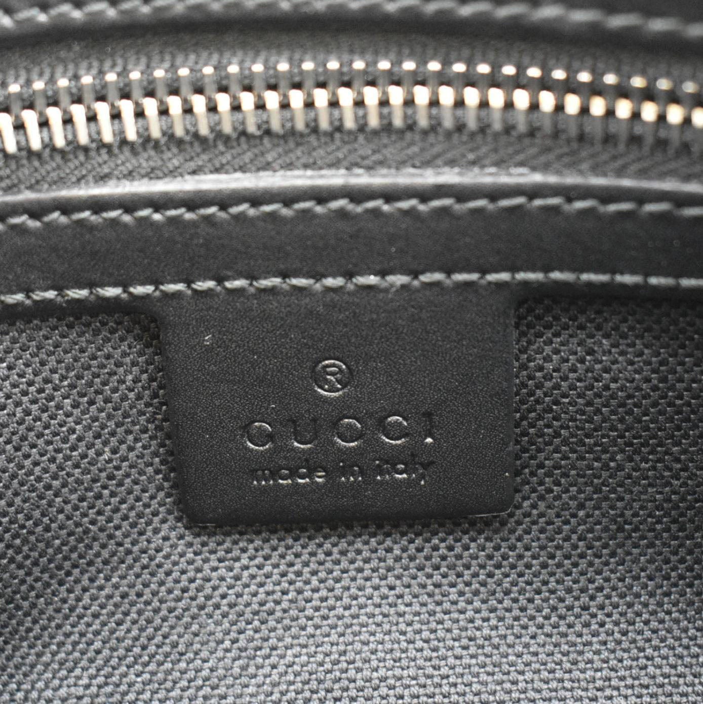 GUCCI GG Supreme Canvas Zip Belt Bag Black 474293