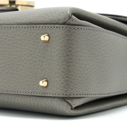 Gucci GG Top Handle Bag Caflskin Grey L