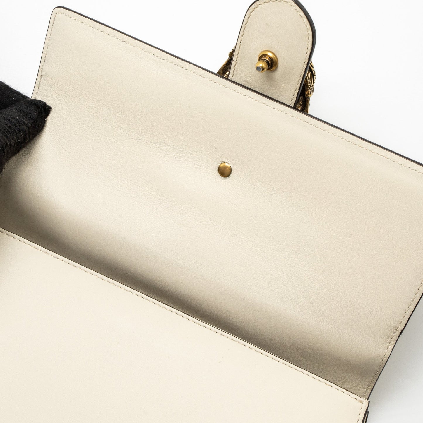Gucci Bamboo Top Handle Dionysus Flap Bag Calfskin White/Multicolour