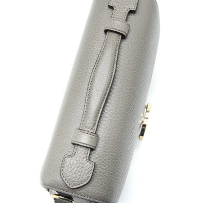 Gucci GG Top Handle Bag Caflskin Grey L