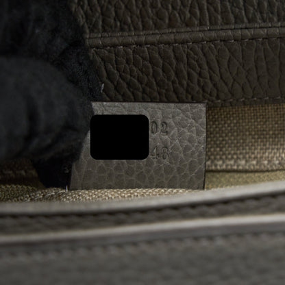 Gucci GG Top Handle Bag Caflskin Grey L