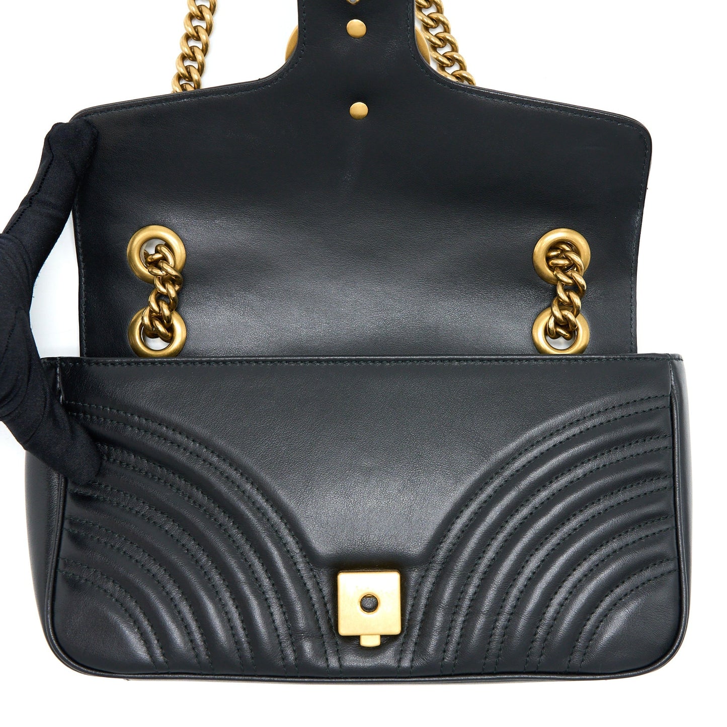 Gucci GG Marmont Small Matelasse Shoulder Bag Black
