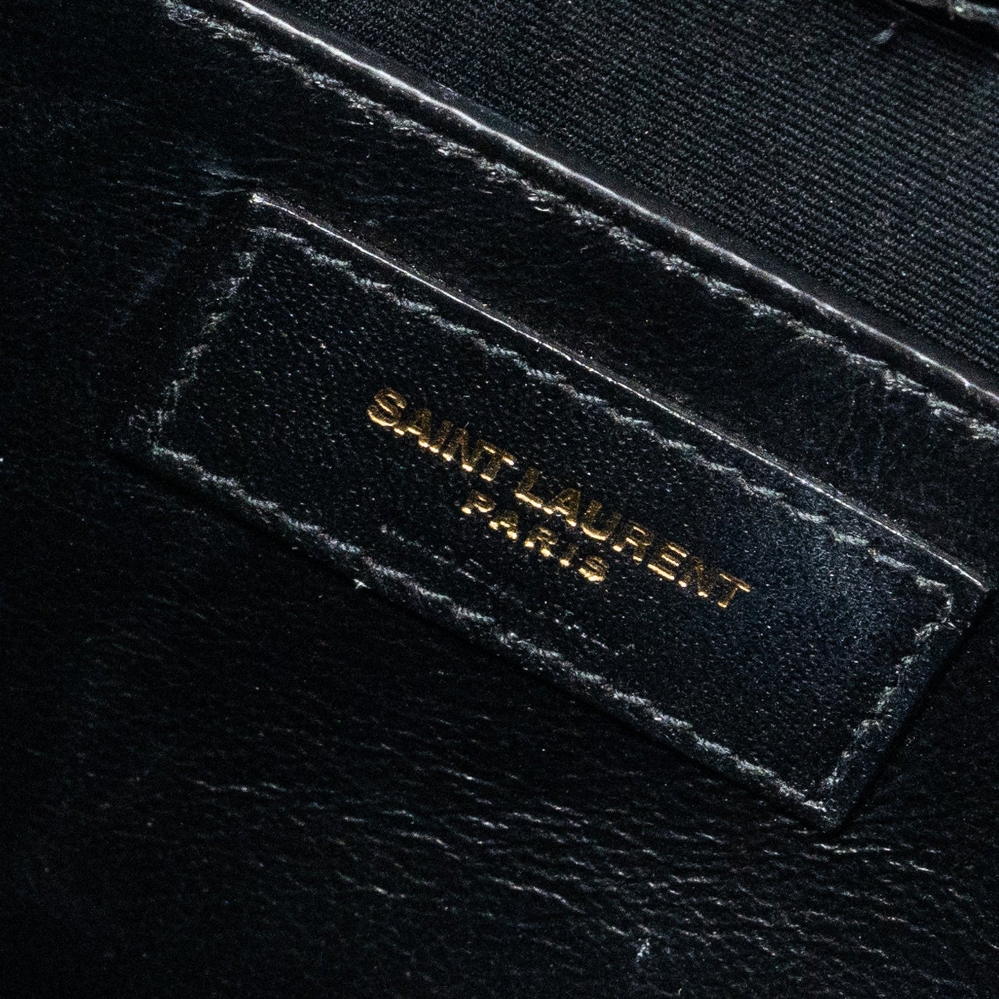 Saint laurent Manhattan shoulder bag croc-embossed calfskin black GHW