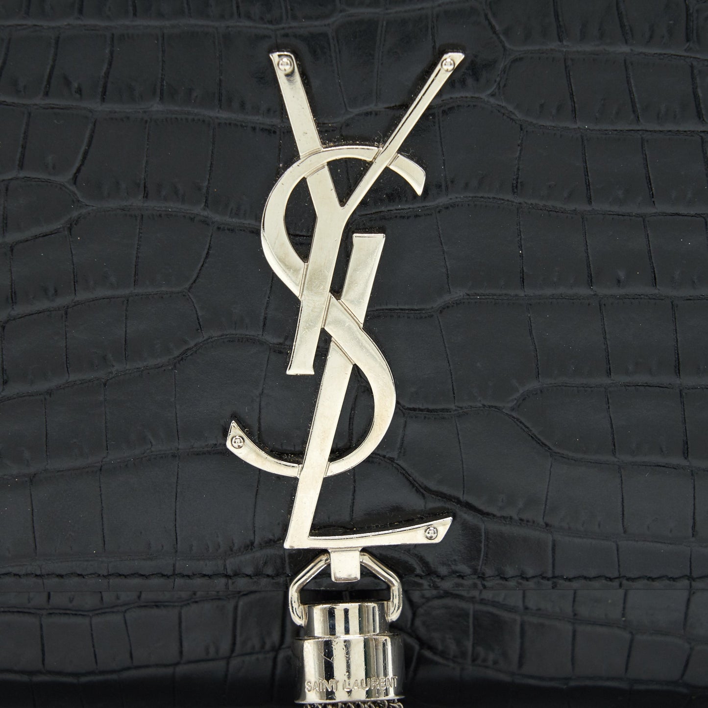 SAINT LAURENT /YSL KATE MEDIUM CHAIN BAG WITH TASSEL BLACK SHW