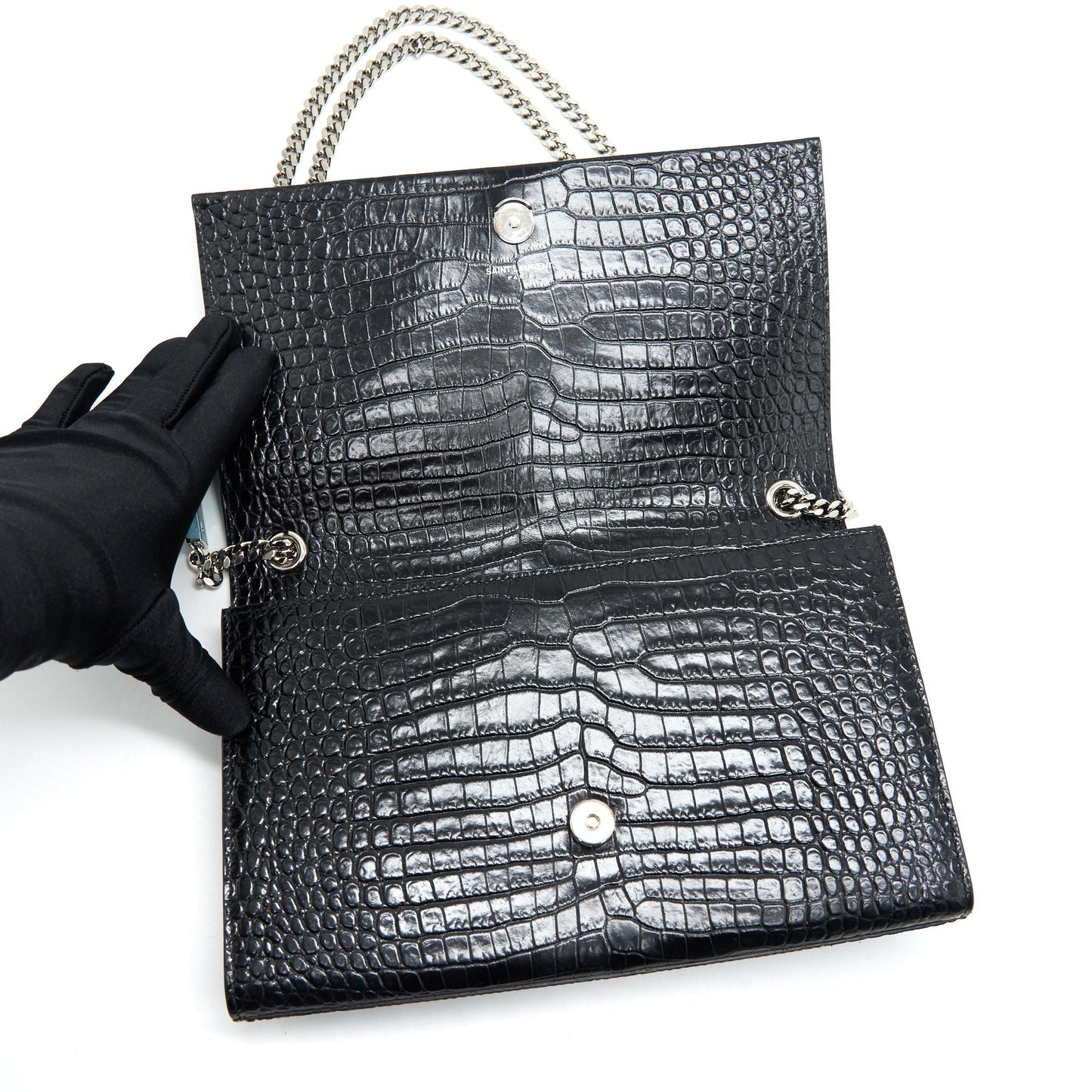 SAINT LAURENT /YSL KATE MEDIUM CHAIN BAG WITH TASSEL BLACK SHW