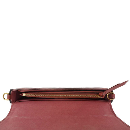 LOUIS VUITTON Valentine Dog Felicie Monogram Vernis Crossbody Bag Orange