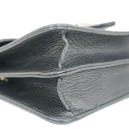 GUCCI Interlocking GG Leather Crossbody Bag Black 510304