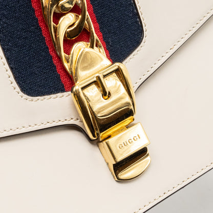 Gucci Medium Sylvie Bag calfskin white