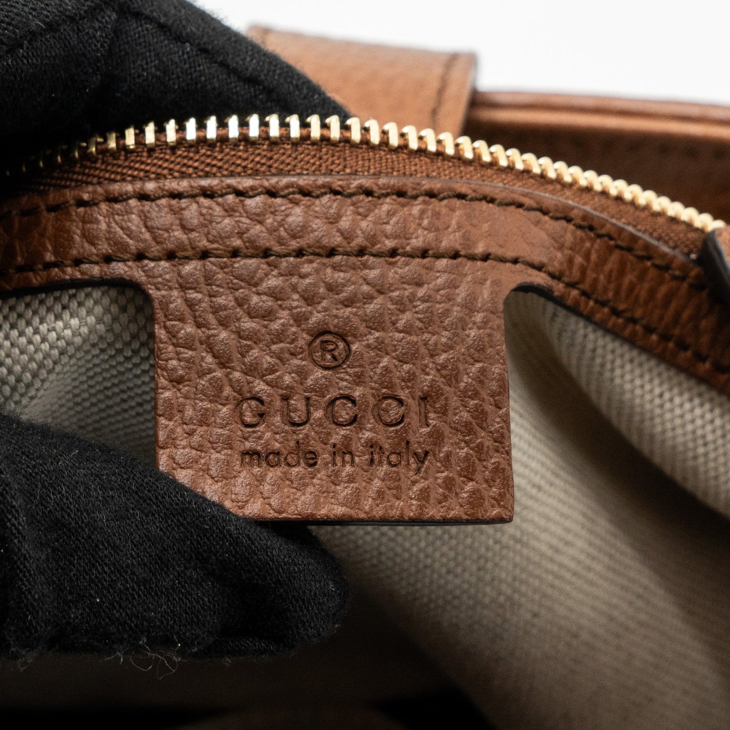 Gucci Jackie 1961 small shoulder bag denim / calfskin blue/ brown