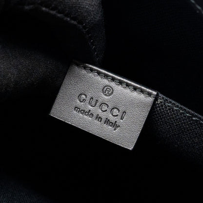 Gucci GG Supreme Canvas / Leather Zip Clutch Black/ Multicolour SHW