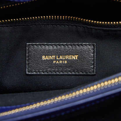 Saint Laurent/YSL Medium Loulou Shoulder Bag Calfskin Blue GHW