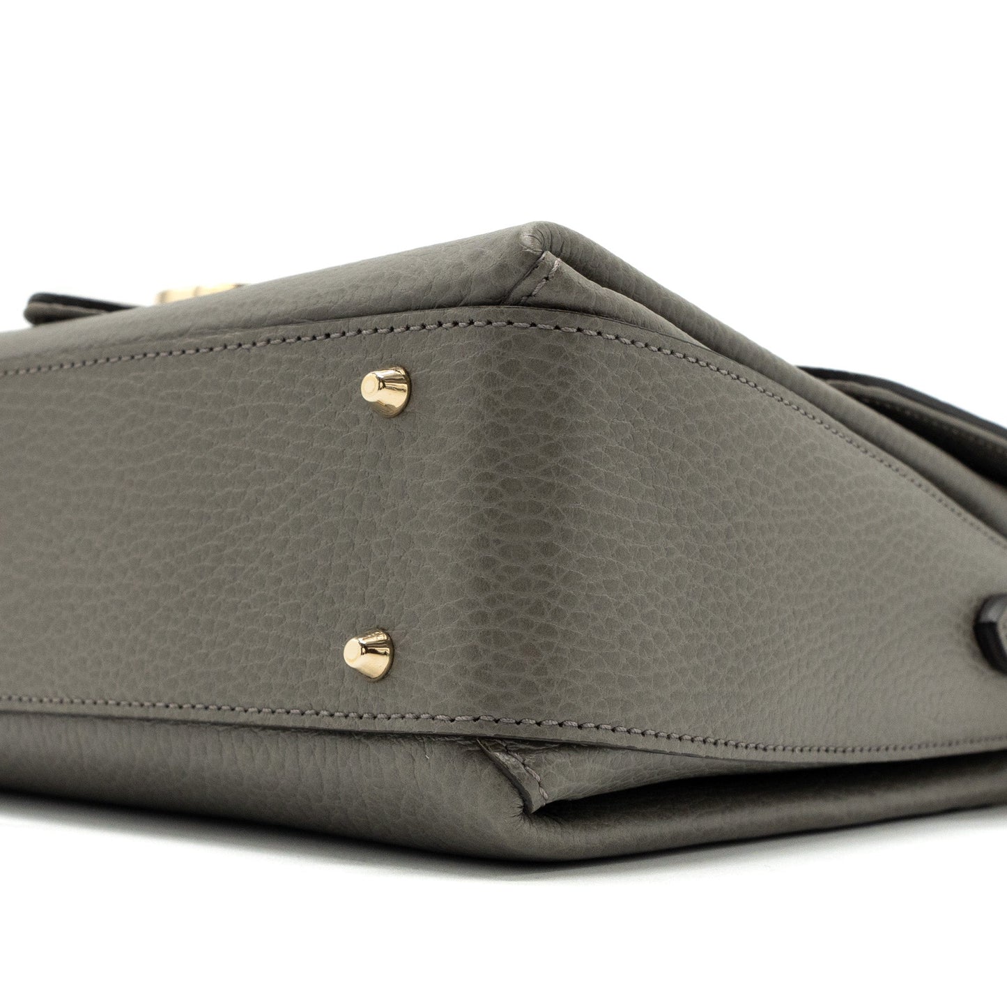 Gucci top handle messanger bag calfskin grey L
