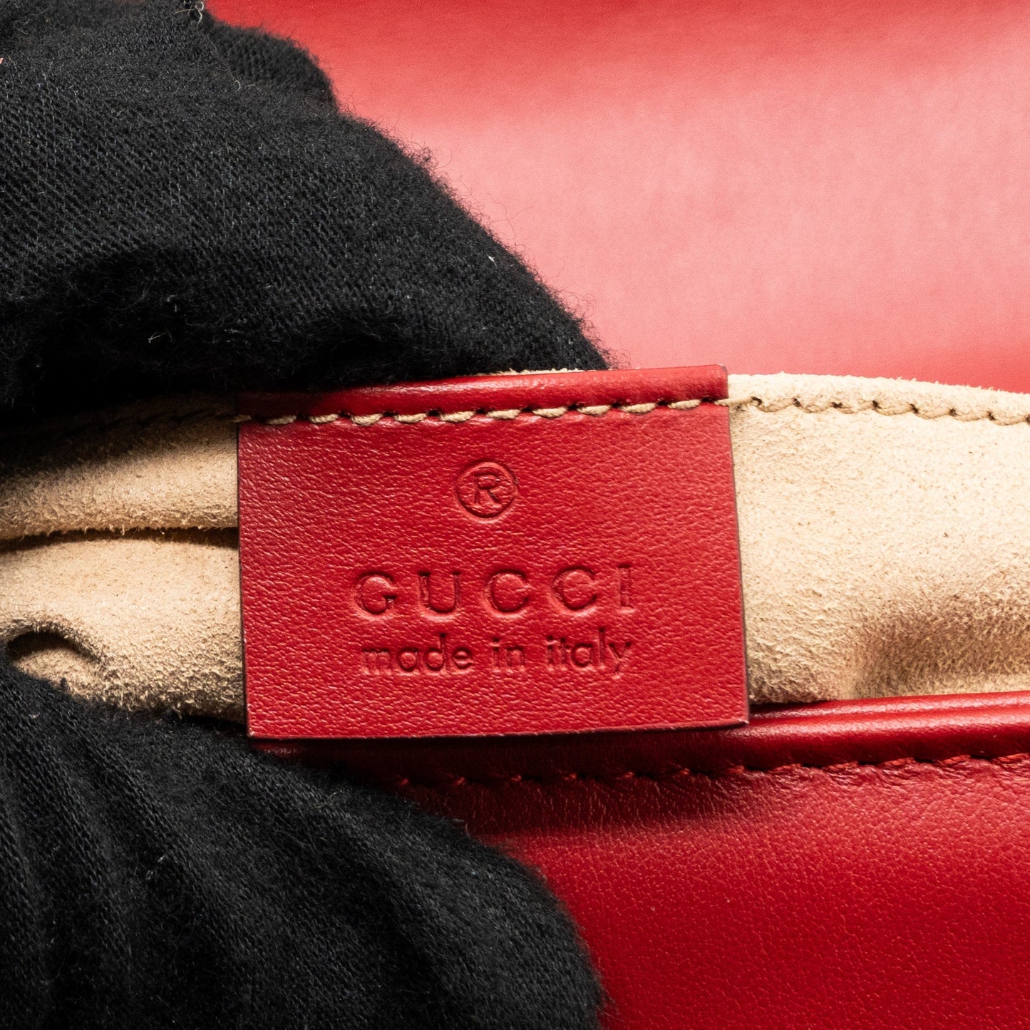 Gucci mini GG marmont shoulder bag calfskin red