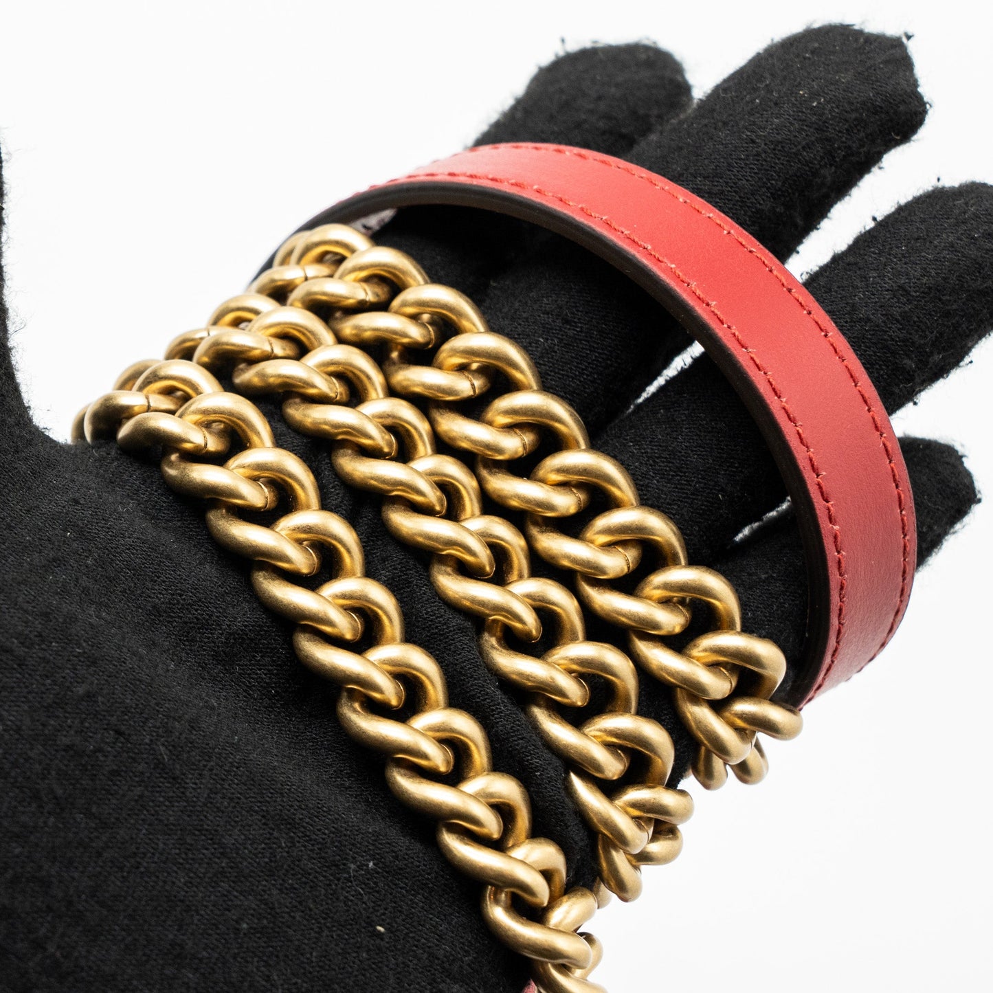 Gucci mini GG marmont shoulder bag calfskin red