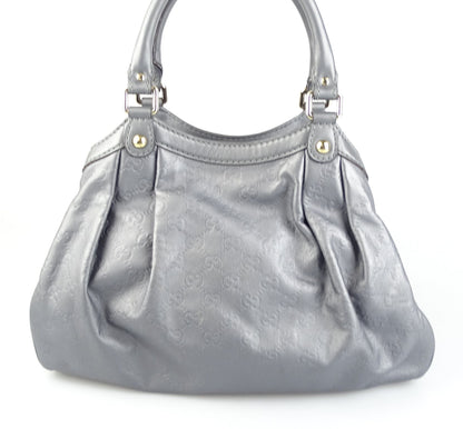 Gucci Grey Guccissima Sukey Tote