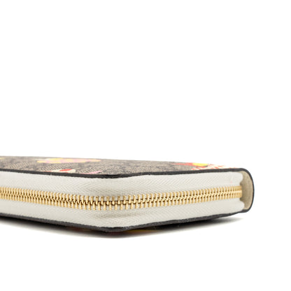 Gucci zipper wallet GG supreme canvas with print multicolor L
