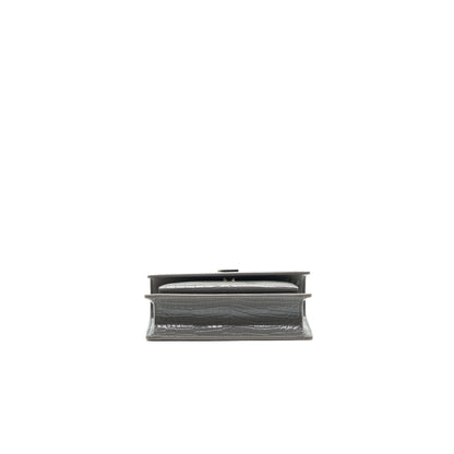 Saint Laurent Mini Sunset Shoulder Bag Grey SHW