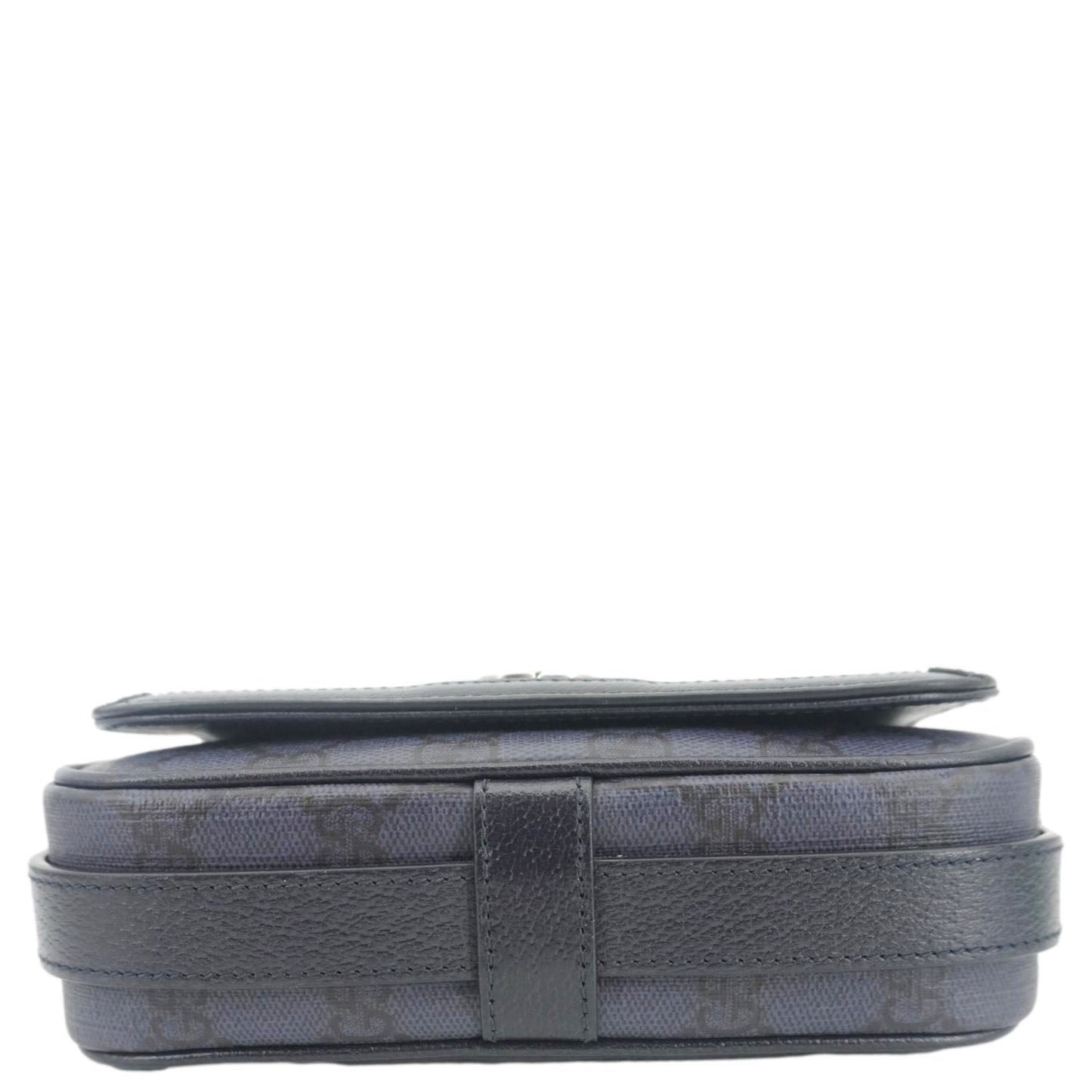 GUCCI Ophidia Super Mini GG Supreme Canvas Shoulder Bag Navy Blue 795466