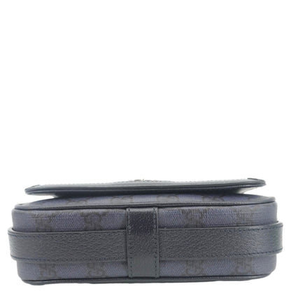 GUCCI Ophidia Super Mini GG Supreme Canvas Shoulder Bag Navy Blue 795466