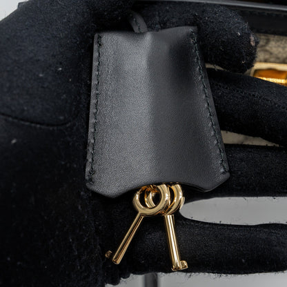 Gucci small GG padlock shoulder bag GG supreme canvas black