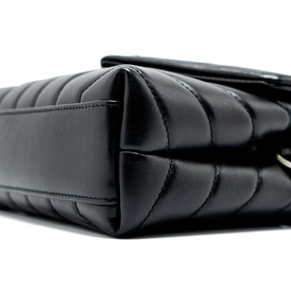 Saint Laurent LouLou Toy Strap Bag Calfskin Black SHW
