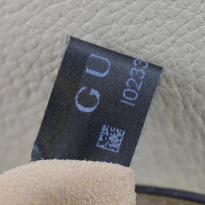 GUCCI Totem Butterfly Medium Leather Shoulder Bag Beige 505344