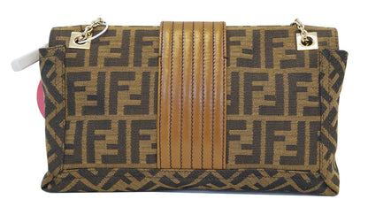 Fendi Zucca Canvas Leather Brown Shoulder Bag - Final Call