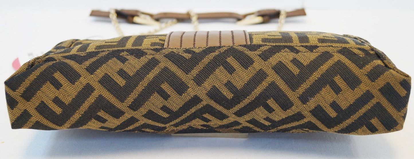 Fendi Zucca Canvas Leather Brown Shoulder Bag - Final Call